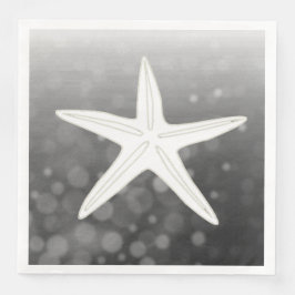 Black Starfish Beach Hochzeit Napkins Serviette