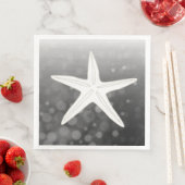 Black Starfish Beach Hochzeit Napkins Serviette (Beispiel)