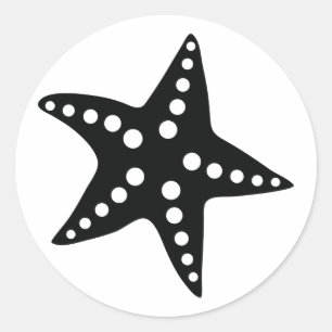 Black Starfish Stickers für das Thema Tropical Bea