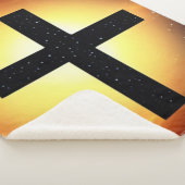 Black Starry Cross in Space Sherpa Blanket Sherpadecke (3/4)
