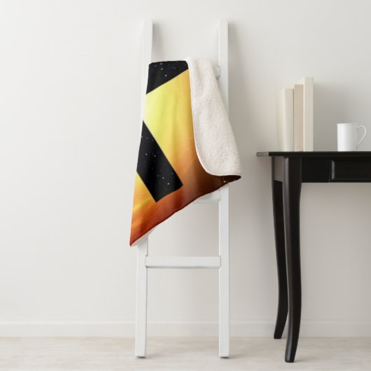 Black Starry Cross in Space Sherpa Blanket Sherpadecke (Beispiel)