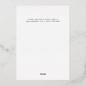 Black Starry Night Before Wedding Probe Dinner Folieneinladung (Rückseite)