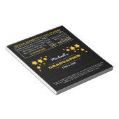 Black Stars Abschluss Gunst Candy Wrappers Notizblock (angewinkelt)