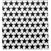 Black Stars Design Duschvorhang (Vorderseite)