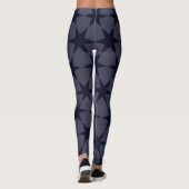 Black Star's Pattern auf Blue Women's Athletic Leggings (Rückseite)