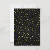 Black Starstruck Confetti - Save the Date 3x5 (Rückseite)