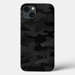 Black Stealth Camouflage mit Initialen Case-Mate iPhone Hülle