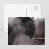 Black Steam Train Postkarte (Vorne/Hinten)