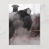 Black Steam Train Postkarte (Vorderseite)