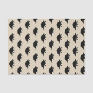 Black Stegosaurus Dinosaurier Print Seidenpapier