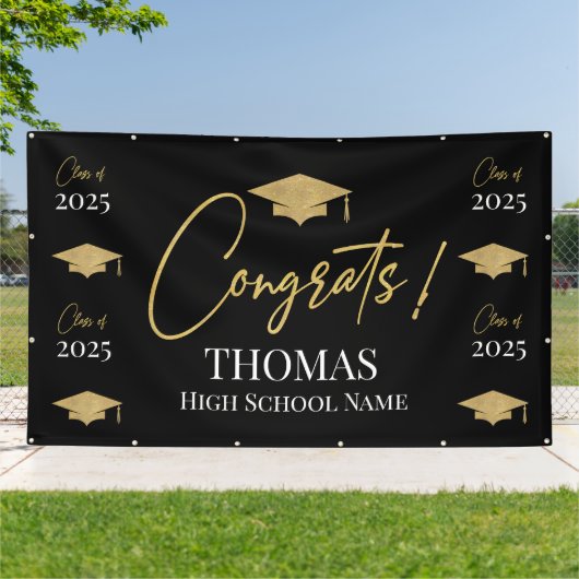 Black Step and repeat Graduation Backdrop banner (Außenbereich)