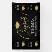 Black Step and repeat Graduation Backdrop banner (Vertikal)