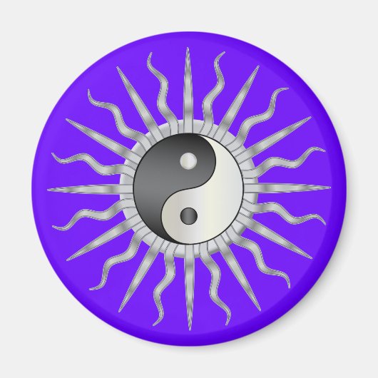 Black Sternexplosion Yin Yang Magnet (Vorne)