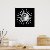 Black Sternexplosion Yin Yang Poster (Küche)