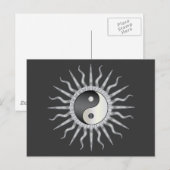Black Sternexplosion Yin Yang Postkarte (Vorne/Hinten)