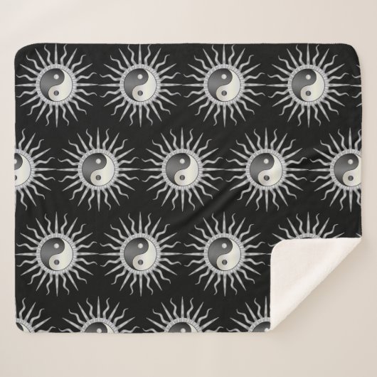 Black Sternexplosion Yin Yang Sherpadecke (Vorderseite (Horizontal))