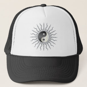 Black Sternexplosion Yin Yang Truckerkappe