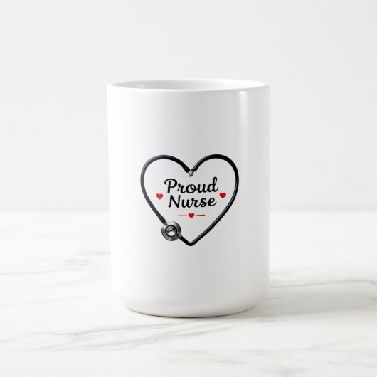 Black Stethoscope Forming Heart Shape with Kaffeetasse (Mittel)