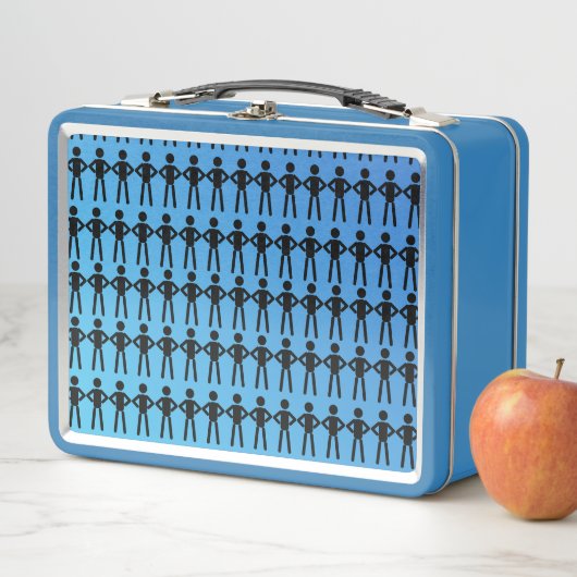 Black Stick Men Metal Lunch Box (Beispiel)