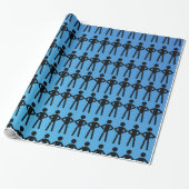 Black Stick Men Wrapper Geschenkpapier (Ungerollt)