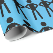 Black Stick Men Wrapper Geschenkpapier (Rolleneckpunkt)
