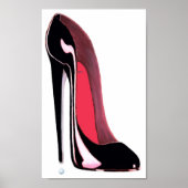 Black Stiletto High Heel Shoe Poster (Vorne)