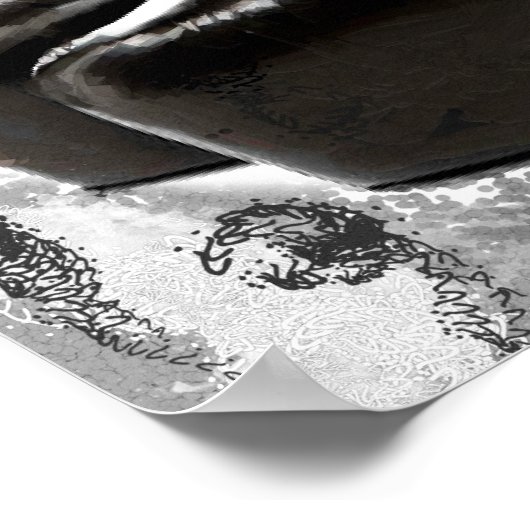 Black Stiletto Red Bottom Heelse Poster (Ecke)