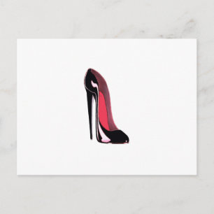 Black Stiletto Shoe Postkarte