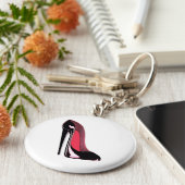Black Stiletto Shoe Schlüsselanhänger (Seite)