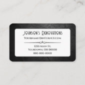 Black Stone Business Card Visitenkarte (Rückseite)