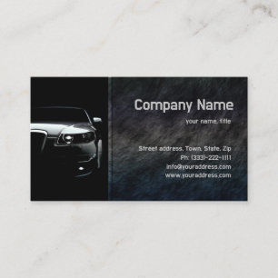 Black Stone Car Front Business Card Visitenkarte