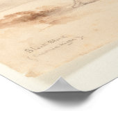 Black Stork (Ciconia nigra) 1835 , Lear, Edward, Poster (Ecke)