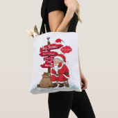 Black Strap Stressed Santa Funny Direction Sign Ch Tasche (Von Nahem)