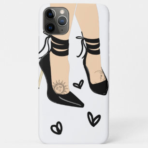 Black Strappy High Heels Sun Moon Girly Chic Case-Mate iPhone Hülle
