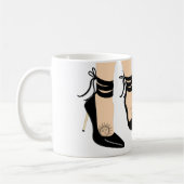 Black Strappy High Heels Sun Moon Girly Chic Kaffeetasse (Links)