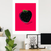 Black Strawberry – Minimal Pop  Poster (Heimbüro)