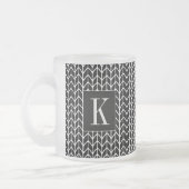 BLACK STRICK Mattiert Glass Tasse + Initial II (Links)