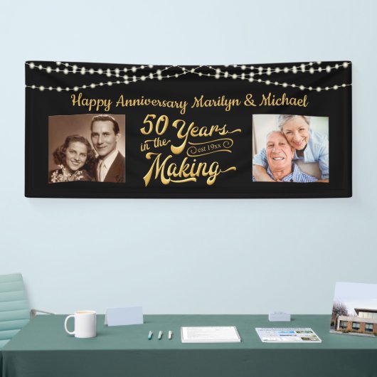 Black String Lights Fotos zum 50. Jubiläum Banner (Messe)