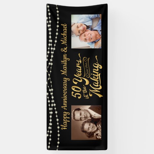 Black String Lights Fotos zum 50. Jubiläum Banner (Vertikal)