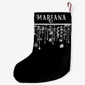 Black String Lights Kleiner Weihnachts-Strumpf Kleiner Weihnachtsstrumpf (Rückseite)