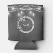 Black String Lights Wedding Mason Jar Can Cooler Dosenkühler (Rückseite)