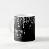 Black String Lights Weihnachts-Party Kaffeetasse (Vorderseite Links)