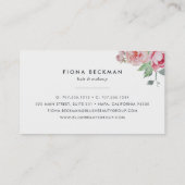 Black Strip & Pink Peony Visitenkarte (Rückseite)