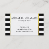 Black Strip und Lila Pansy Business Cards Visitenkarte (Rückseite)