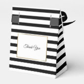 Black Stripe Gold Cross Taufe Christening Geschenkschachtel (Rückseite)