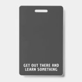 Black Stripe Homeschool Student ID Badge Ausweis (Back)