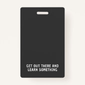 Black Stripe Homeschool Student ID Badge Ausweis (Rückseite)