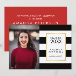 Black Stripe Imitate Goldrahmen Abschluss Einladun Einladung