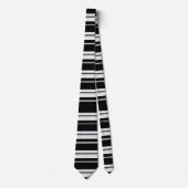 Black Stripe Tie – Bold Modern Accessory Krawatte (Vorderseite)