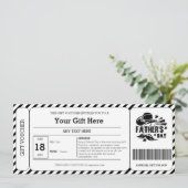 Black Stripe Vatertag Geschenkgutschein (Stehend Vorderseite)